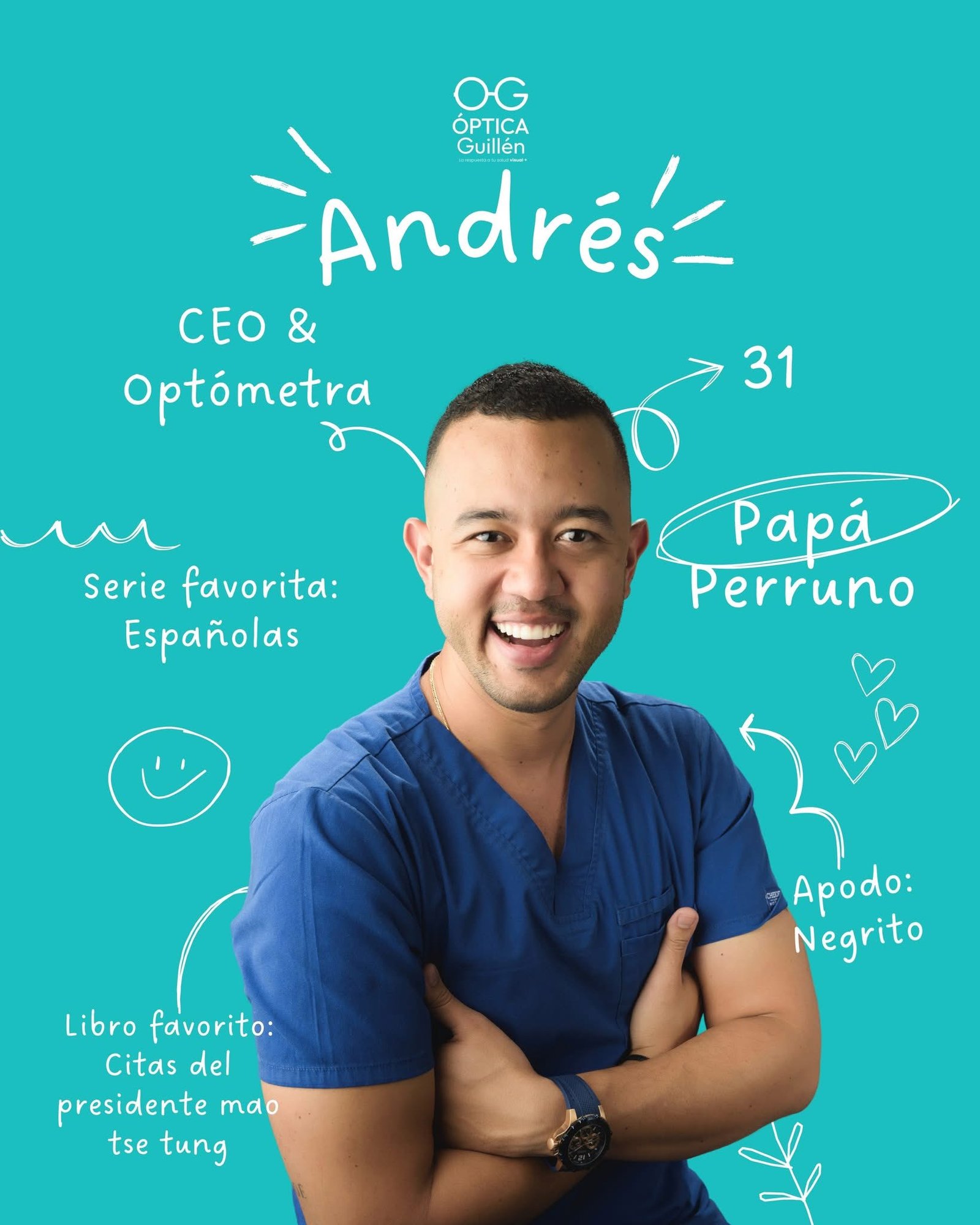 Andrés — CEO & Optómetra